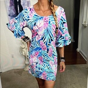 Lilly Pulitzer Lula Dress Mr Peacock B Tweethearts Size XL